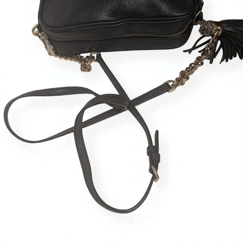 Michael Kors Ginny Crossbody Camera Bag in Black Pebbled Leather Jet Set Bag - Picture 10 of 16